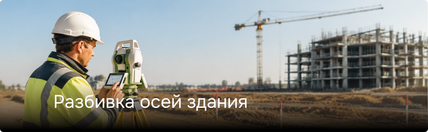Разбивка осей здания