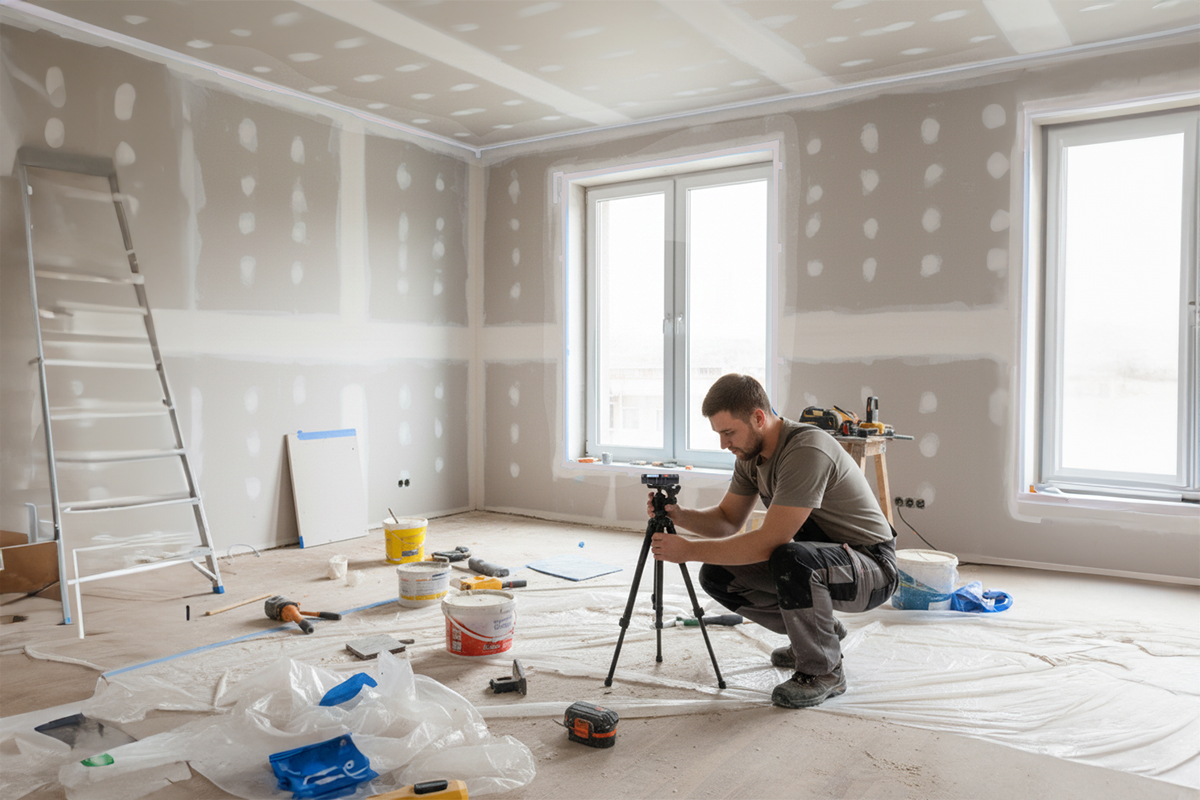 мастер со штативом