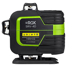RGK SRV-4D - построитель плоскостей (360° / зеленый луч / 70м с приемником / АКБ)