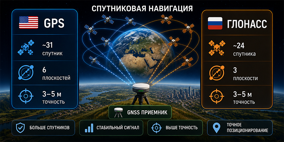Чем отличается GPS от ГЛОНАСС