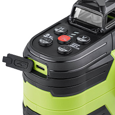 RGK SRV-4D - построитель плоскостей (360° / зеленый луч / 70м с приемником / АКБ)