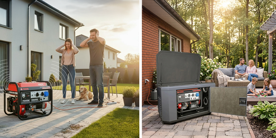 Как уменьшить шум бензинового генератора