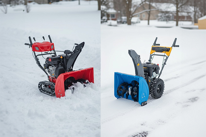 Отличие колесных снегоуборщиков от гусеничных