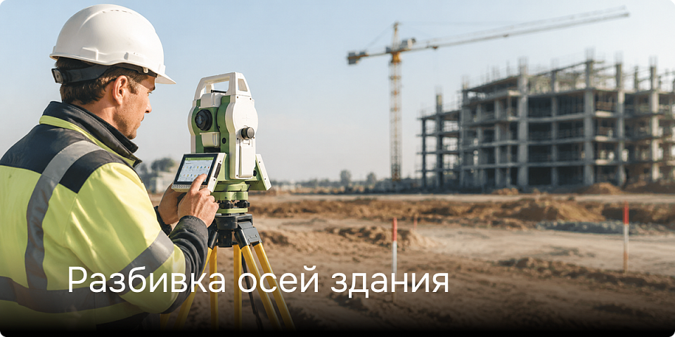 Разбивка осей здания