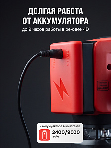 RGK ALPHA 4D - лазерный уровень 4D (360° / зелёный луч / 40м / АКБ)